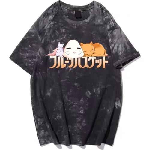 Japanese Anime Fruits Basket Harajuku Manga Honda Tohru Souma Kyo Souma Yuki T-shirt Cosplay Clothes