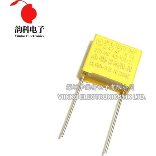 10pcs X2 Safety capacitor 15mm 275VAC 275V 0.022UF 0.047UF 0.1UF 0.15UF 0.22UF 0.33UF 0.47UF 0.68UF 1UF Polypropylene film