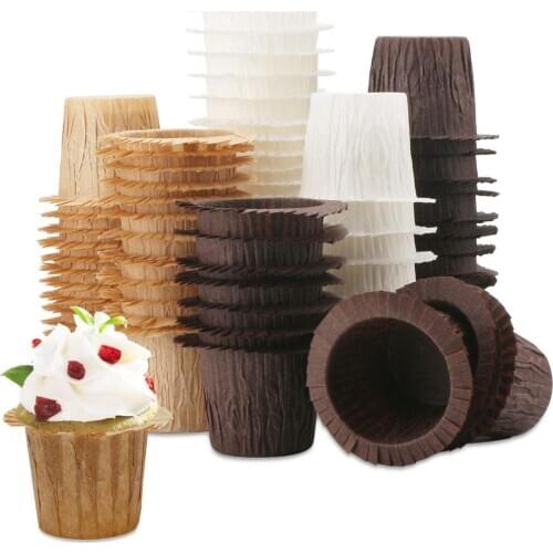 100pcs/pack Cupcake Baking Cups Paper Muffin Cups Liners High Flange Cupcake Baking Tip Pan Holder For Baby Shower Parties