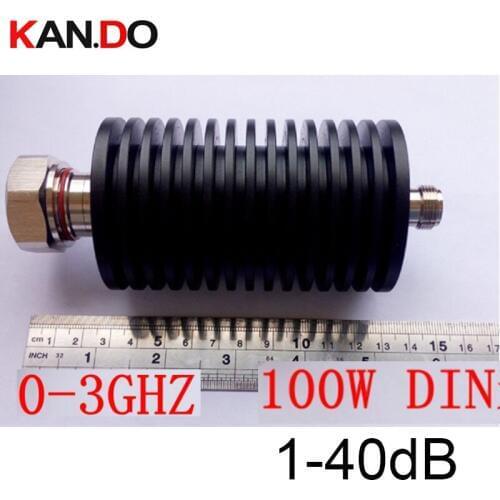 DIN 100W RF attenuator communication converter DC-3G 1-40DB radio attenuation 3Ghz feeder RF COAXIAL jack DIN 7/16 CONNECTOR