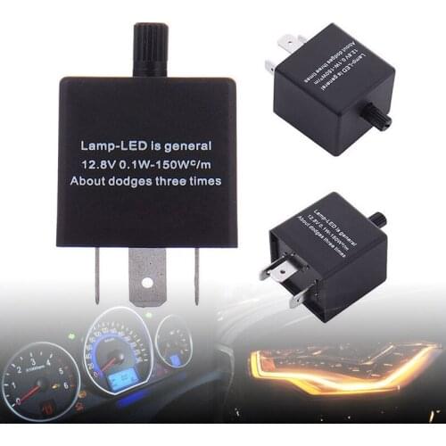 12V adjustable frequency conversion flasher relay, automobile and motorcycle LED steering universal waterproof relay