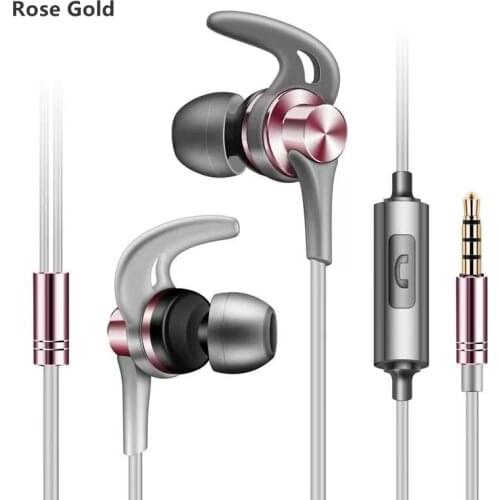 2021 Stereo Bass Headphone In-Ear Universal 3.5MM Wired Earphones Metal HIFI Earpiece with MIC for Xiaomi Samsung Huawei Phones