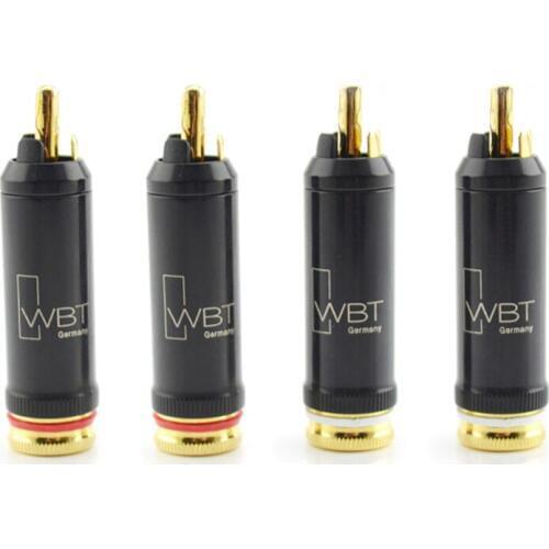 4Pcs WBT-0102 Cu Nextgen Copper RCA Plugs Connector