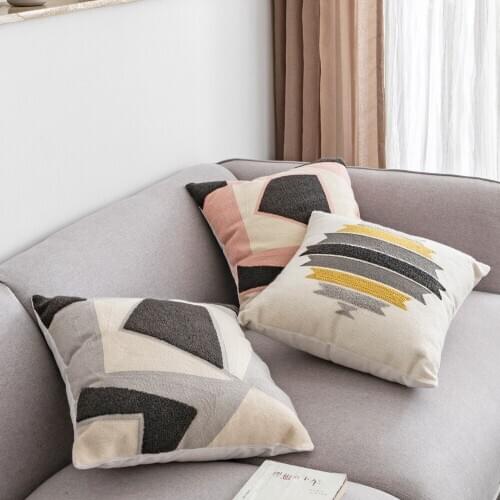 45x45cm geometry Pillowcase Pink Cushion Cover Throw Pillow Case Home Sofa Bed Chair Decoration 17.72x 17.72inch