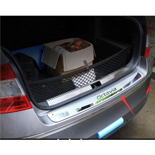 For Skoda Octavia A7 2015-2017 Sedan Car-Trunk rear bumper Guard guard the Stying After door threshold plate car accessories