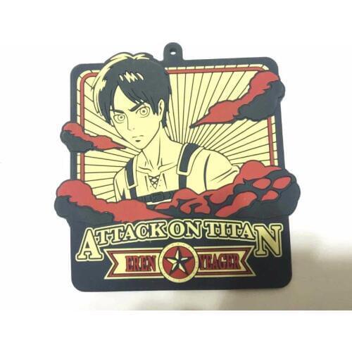 G422 Attack on Titan Anime keychain Krista Lenz Rivaille Eren Armin Sasha Mantra Rubber strap/phone charms