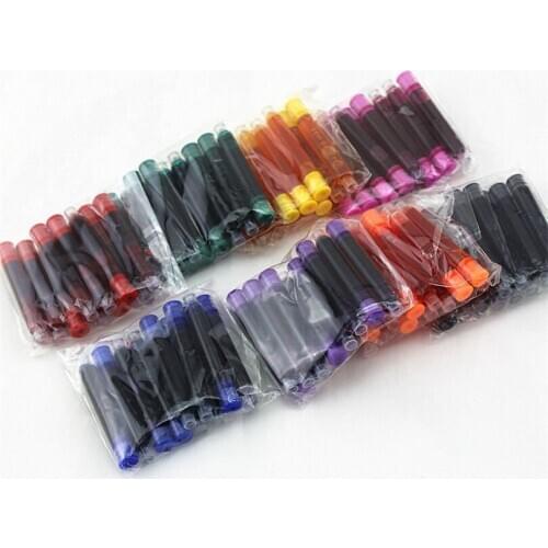 3.4mm fountain pen Ink Cartridges 10pcs COLOR Blue or Black or red or green Stationery Office school supplies Writing