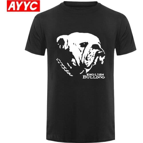 AYYC T Shirt Tshirt Man T Shirts Funny English Bulldog Dog Graphic Short Sleeves Tees Crewneck Tops Cotton Summer Style T Shirt