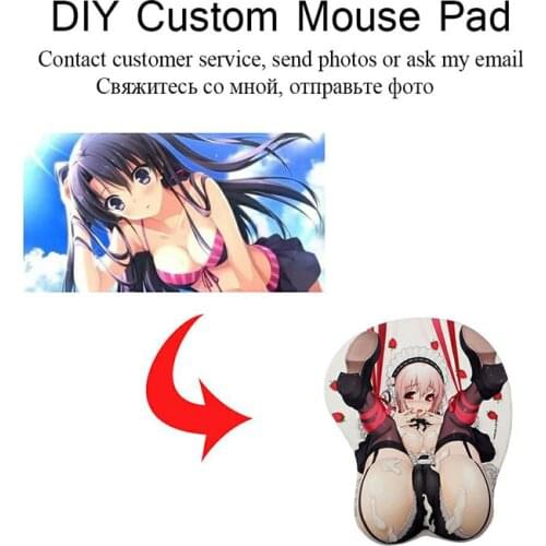 MRGLZY DIY Customized Exclusive 3D Silicone Wrist Rest Mouse Pad Kawaii Mousepad Anime Mousepad