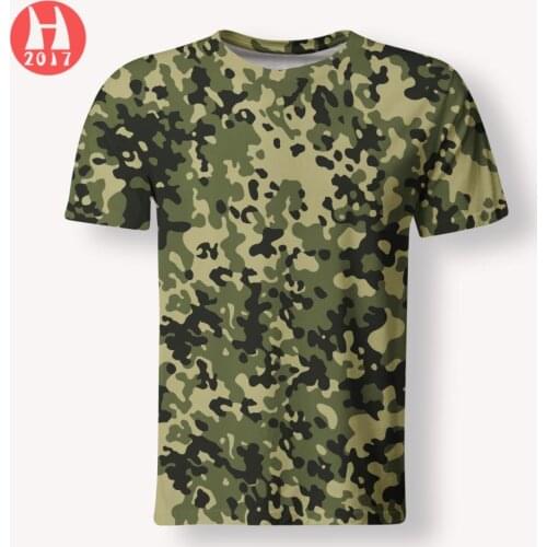 Camouflage 3d printed T-shirt mens and womens short-sleeved T-shirt fashion breathable T-shirt outdoor hiking hunting shirt