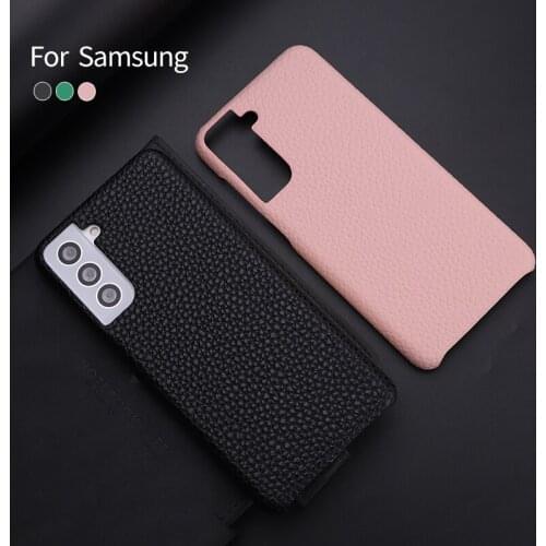 Classical Simple Solid Color Luxury Leather Phone Case For Samsung Galaxy S8 S9 S10 S21 A50 A70 A7 2018 Shockproof Shell Cover