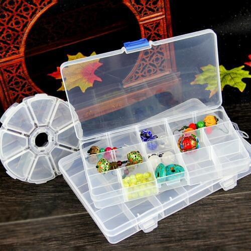 Multi Treasure Box Manual Transparent Loose Beads Jewelry Storage Box Storage Wholesale