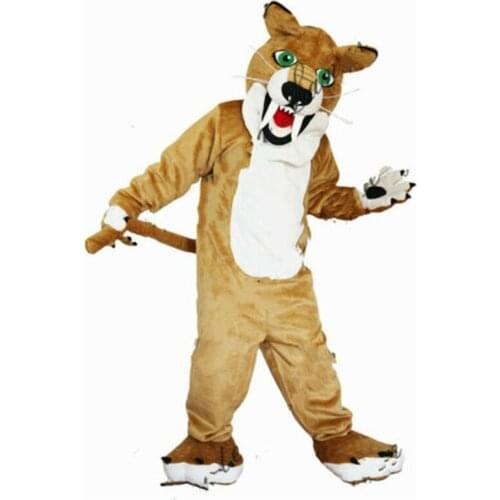 Tiger Leopard Wildcat Mascot Costume Fursuit Animal Cosplay Fancy Dress Parade Advertising Outfits Adults Halloween
