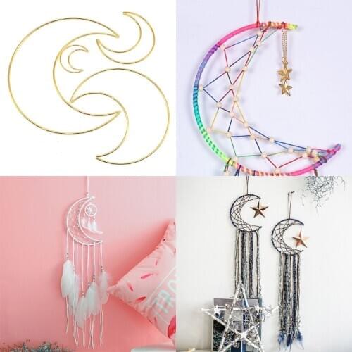 Moon Metal Craft Hoops Dream Catcher Rings for DIY Dreamcatchers Wreaths Macrame