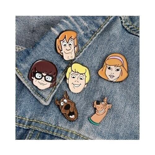 Fashion Vintage Cartoon Animal Movie Character Enamel Brooch Pin Women Men Cute Alloy Drip Jeans Dress Girl Brooch Badge Jewelry