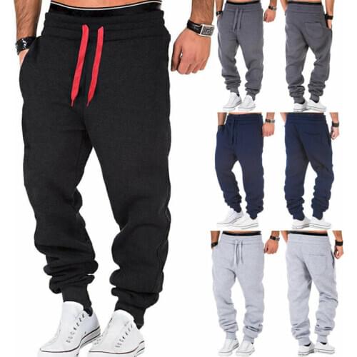 2020 New Men Joggers Male Long Trousers Casual Pants Sweatpants Jogger Loose GYMS Bodybuilding Fit Workout Sweatpants Plus Size