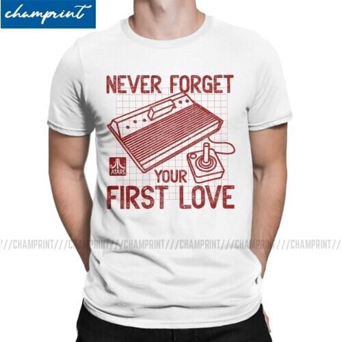 Men Atari Not Forget Your First Love Youth T Shirts Arcade Enthusiasts Atari Games Clothes Fashion Tees Party T-Shirt