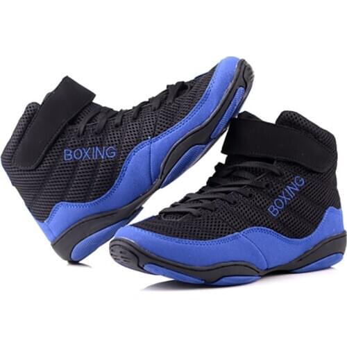 Men Professional Boxing Wrestling Combat Weight Lifting Shoes Male Soft Breathable Wearable Boxing Training Fighting Shoes