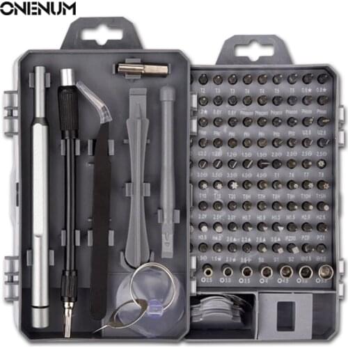 ONENUM 115 In 1 Screwdriver Set Precision Hexagon Torx Phillips Bits For Screwdriver Magnetic Kit For Phone Watch Repair Tools
