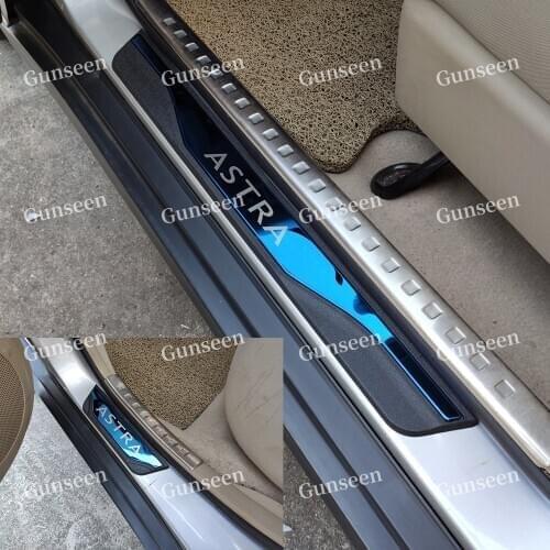 For Car Accessories Sticker Opel Vauxhall Astra 2015 2010 2020 Door Sill Scuff Plate Auto Protector Cover Trim Styling 2014 2016