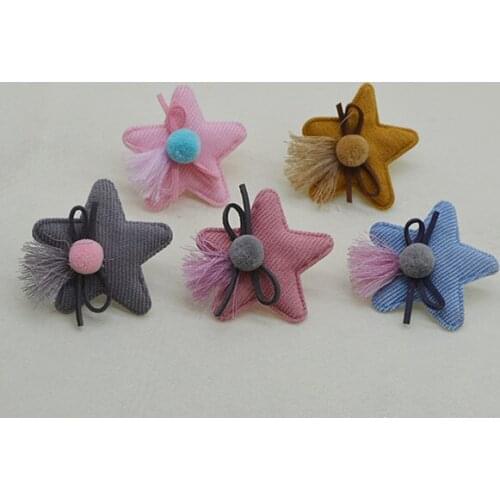 Sew on 6.5cm 10pcs/lot shiny star Padded Patches Appliques For Clothes Sewing Supplies Decoration free shipping