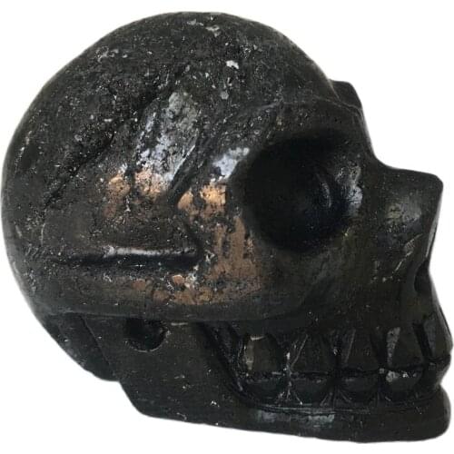 Natural black tourmaline skull for sale Stones and crystals home decoration decorative crystal crania