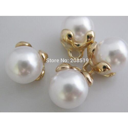 NBNKVN 50pcs Pendant beads white color 10mm ABS plastic beads for hair jewelry DIY garment accessories