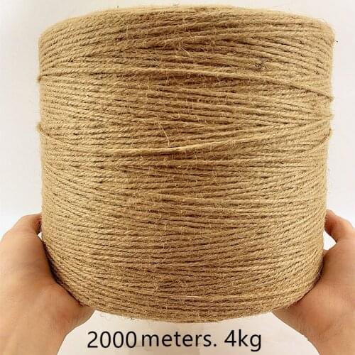 3mm Thick Handmade Diy Braided Hemp Rope Tied Rope Tag Decoration Jute Rope Thickness Photo Wall Packing Rope