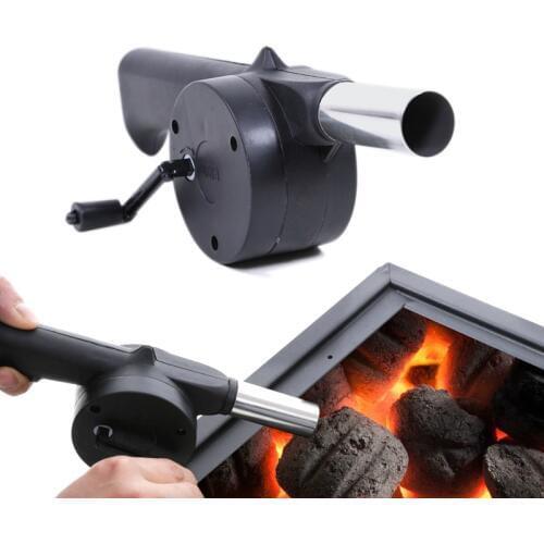 LMETJMA Hand BBQ Fan Outdoor BBQ Fan Air Blower For Barbecue Picnic Manual Grill BBQ Fan Fire Bellows BBQ Tools KC0266