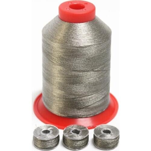 Silver Fiber Conductive Touch Screen Sewing Thread, Space Suit Electrostatic Clothing, 18% Silver Conductive Sewing Thread