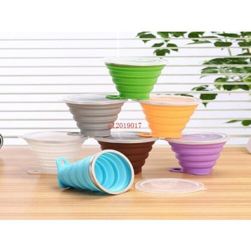 Silicone Water bottle 270ML Outdoor sport Travel Creative Cups Coke Telescopic cup Folding Water Bottles 8 color