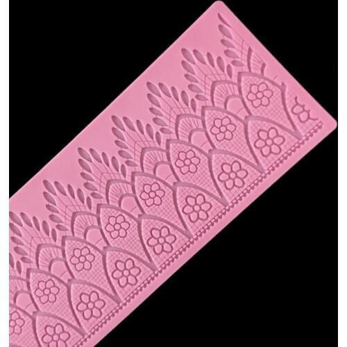 Minsunbak Newly Developed Silicone Lace Mats Fondant Cake Border Decoration Lace Mold Sugar Lace Mats