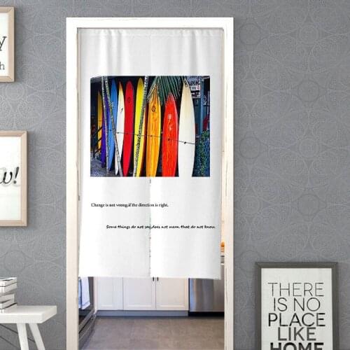 Nordic Modern Oil Painting Simple Door Curtain Kitchen Bedroom Toilet Shade Half Curtain Feng Shui Curtain Noren