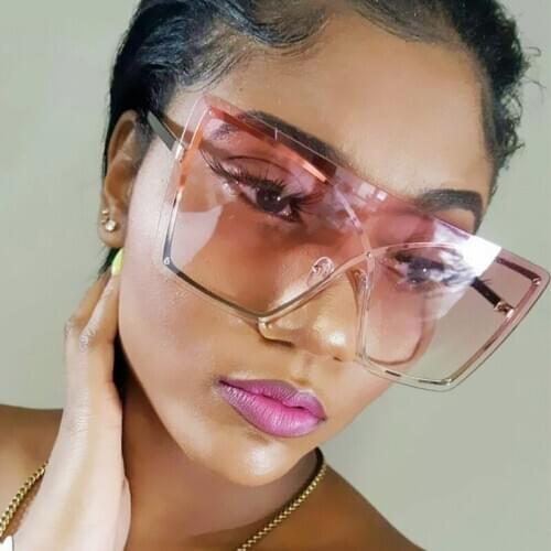 Fashion Design oversized sunglasses women rimless frames glasses vintage pink cat eye sun glasses AS100