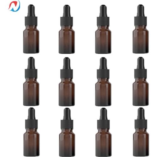 Sheenirs 12pcs 1/3 oz 10ML Pink Coated Glass Dropper Bottles with Glass Eye Dropper UV Safe Bottles for Essential Oils Travel