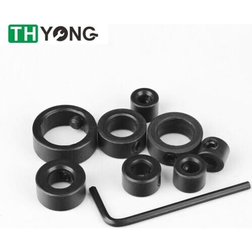 9pcs 3-16mm Woodworking Drill Locator Bit Depth Stop Collars Ring Positioner Drill Locator Hand Tool With Hex Wrench