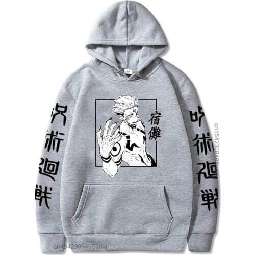 Japanese Anime Funny Sukuna Hoodies Japan Style Jujutsu Kaisen Camisas Streetwear Streetwear For Women/Men