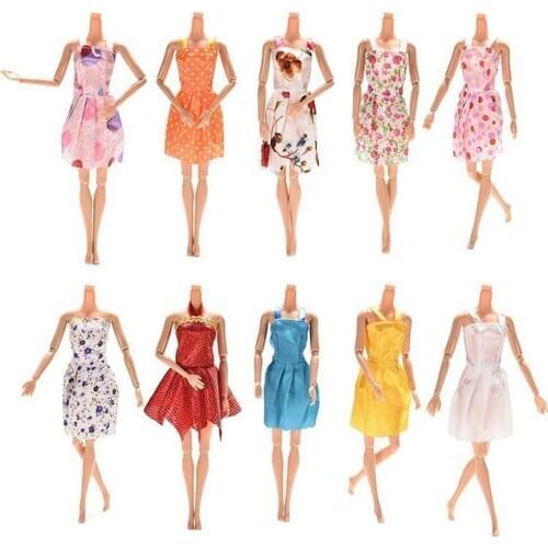 1 Set Fashion Multicolor Outfit Wave Point Dress Shirt Wear Casual Accessories Doll For Denim Grid Skirt Daily Cloth E5S5