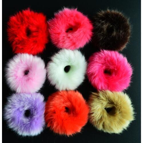 1PC Sweet girls Cute Little Girls' Pompom Hair Ties Double Pom Pom Elastic Hair Band Hair Ropes Hair Accessories PJ-1050
