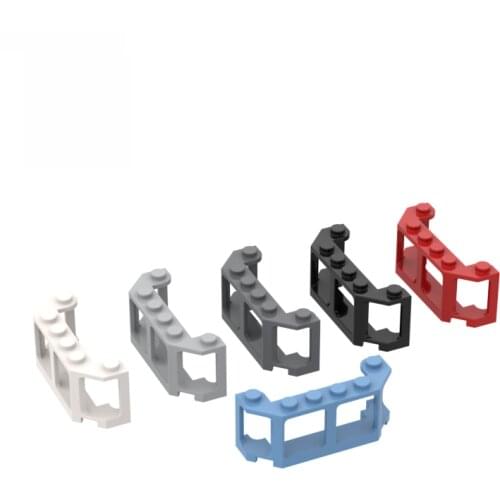 10Pcs Bricks Part 17454 MOC DIY Train Front 2X6X2 Train Ship Car Glass Window Building Blocks Parts Construction Kids Gift Toys