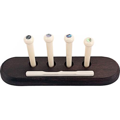 4 String Rosewood Ukulele Bridge+ABS Saddle Nut Slotted for Ukulele Parts