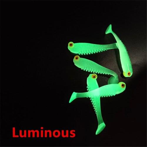 5PCS/Bag Fishing Soft Bait 80mm Wobbler Artificial Bait Shrimp odor With salt Rubber Bass Fishing Lure Crankbait Swimbait Lures