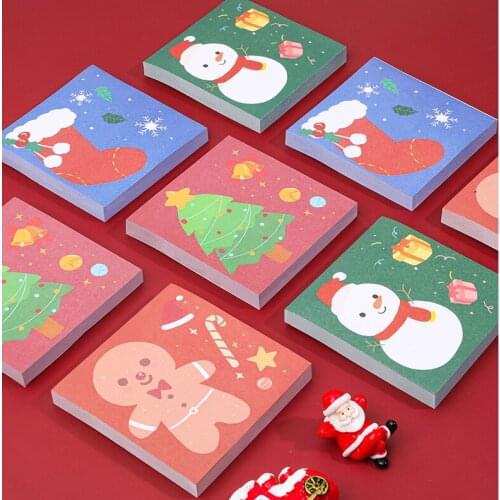 50Sheets Christmas Daily Life Writing Paper Sticky Memo Pad Message Notes Decorative Notepad PaperStationery Office Supplies