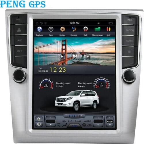 2+64G 10.4" Tesla Vertical Screen Car Radio For VW Passat Magotan CC 2009-2016 GPS Navigation Headunit Multimedia No DVD Player