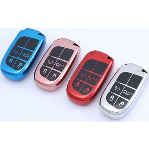 For Dodge JEEP Renegade Patriot Grand Cherokee Compass Patriot For Dodge Journey Fiat Car TPU Key Case Cover Holder