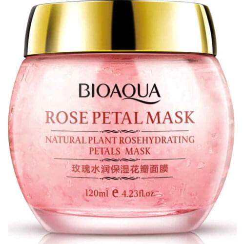 BIOAQUA No Wash Rose Petal Sleeping Mask Cream Essence Moisturizing Night Cream Anti Aging Anti Wrinkle Nutrition Face Mask
