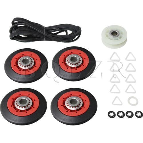 BQLZR 4392067 Clothes Dryer Repair Kit 3396802 Idler Pulley 3396802 Drum Roller and 661570 Belt Replace 587637 80047 ah373088