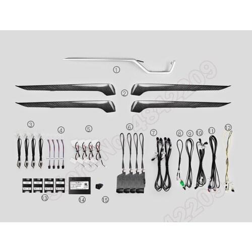 For Toyota RAV4 2020 Ambient Light Set Button And App Control Decorative LED 64 colors Atmosphere Lamp illuminated Strip