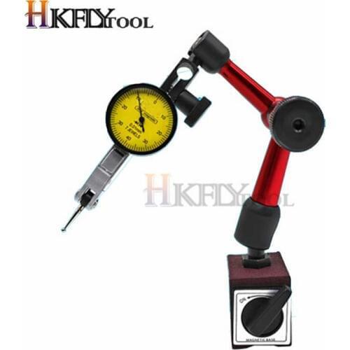 0-0.8mm Level Gauge Scale Precision dial test indicator 0-10mm dial indicator Mini Universal Flexible Magnetic Base stand holder