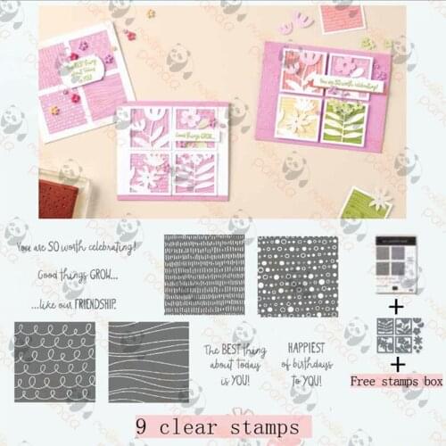 SQUARED Metal Cutting Dies and Stamps Stencils For Scrapbooking Photo Album Decoration Embossing Paper Card Craft